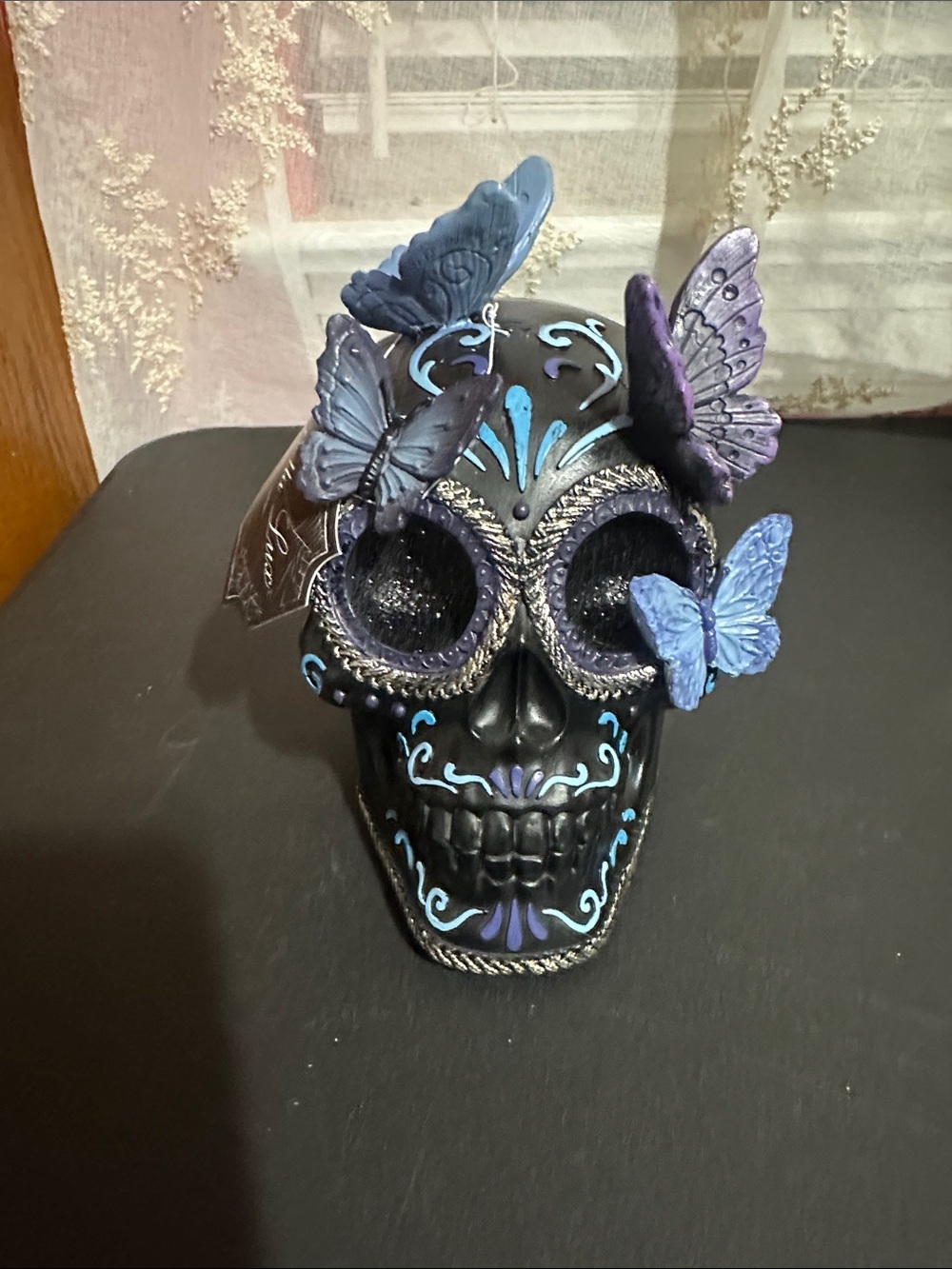 Bella lux Halloween day of the dead skull with 🦋